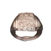 Bague Diamants, Platine Et Or Blanc