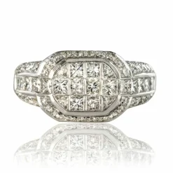 Bague diamants princesses