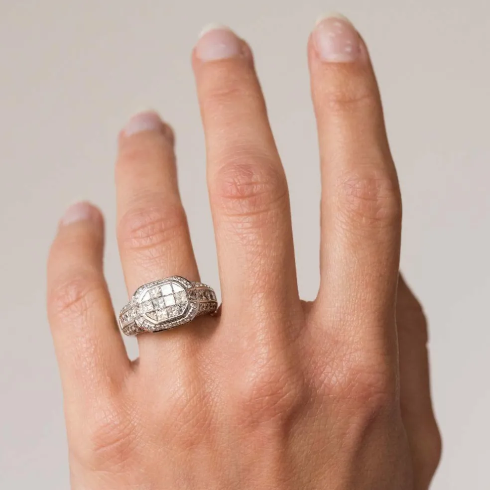 Bague diamants princesses