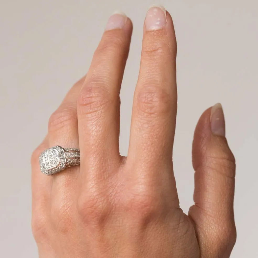 Bague diamants princesses