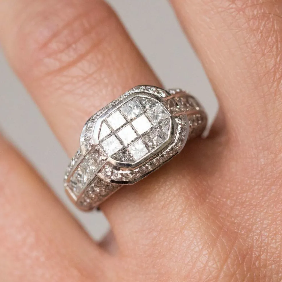 Bague diamants princesses