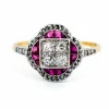 Bague diamants rubis