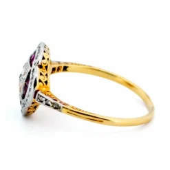 Bague diamants rubis