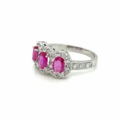 Bague Diamants Rubis