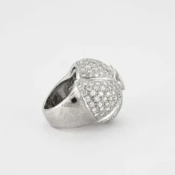 Bague Diamants Rubis ovale