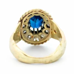 Bague diamants, saphir