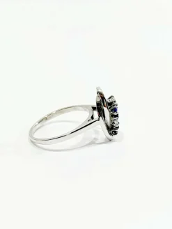 Bague Diamants Saphirs