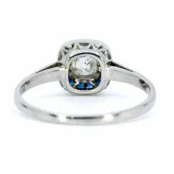 Bague Diamants, Saphirs, Platine