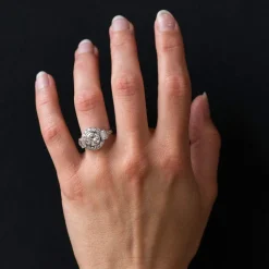 Bague diamants style art déco