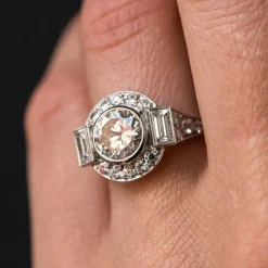 Bague diamants style art déco