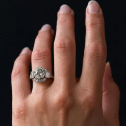 Bague diamants style art déco