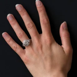 Bague diamants style art déco