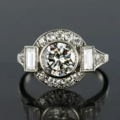 Bague diamants style art déco