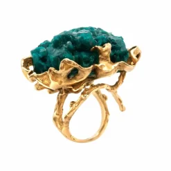 Bague Dioptase Or Jaune (Arlette Mouchet)