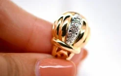 Bague Dôme 5 Diamants Style Art Déco