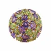 Bague Dôme Améthyste Péridots Diamants