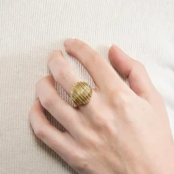 Bague Dôme Art Déco or jaune