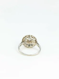 Bague dôme Belle Epoque en or et diamants