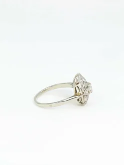 Bague dôme Belle Epoque en or et diamants