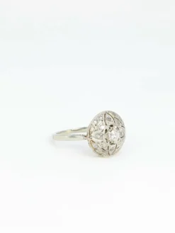 Bague dôme Belle Epoque en or et diamants