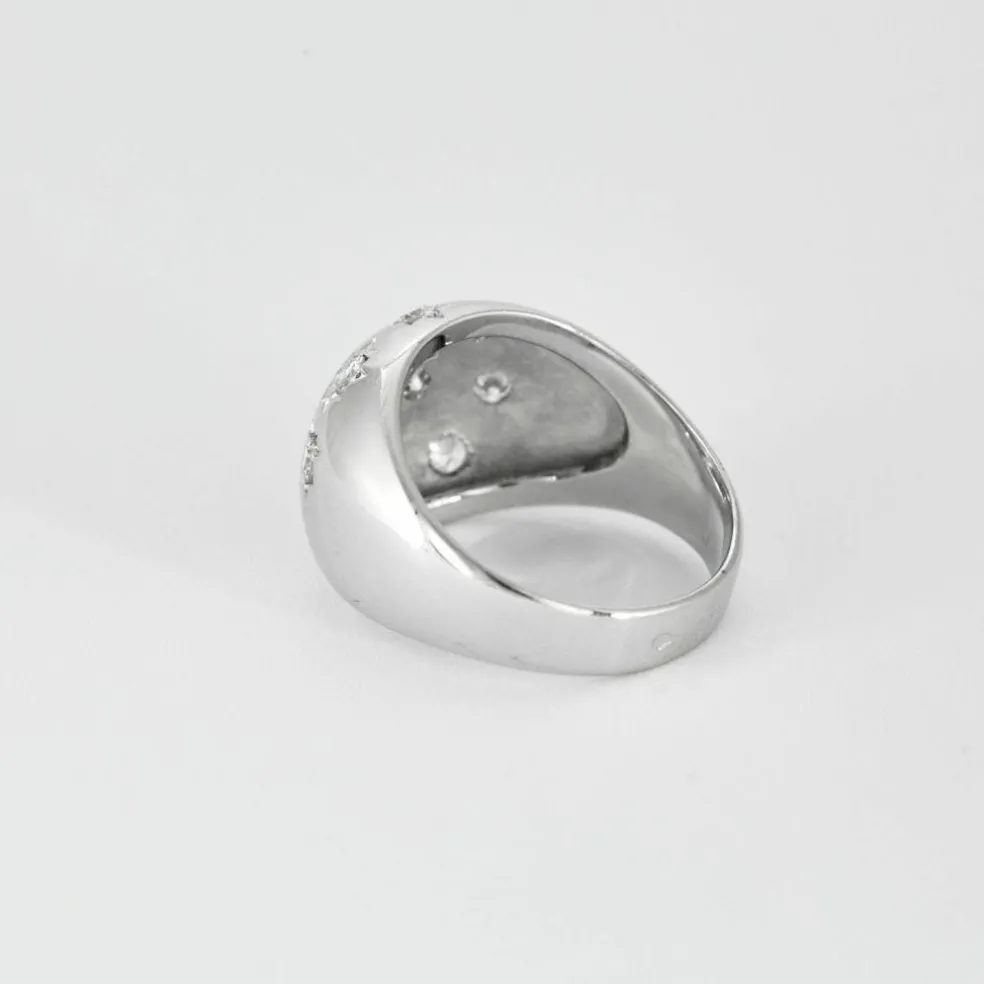 Bague Dôme Constellation Or Blanc et Diamants