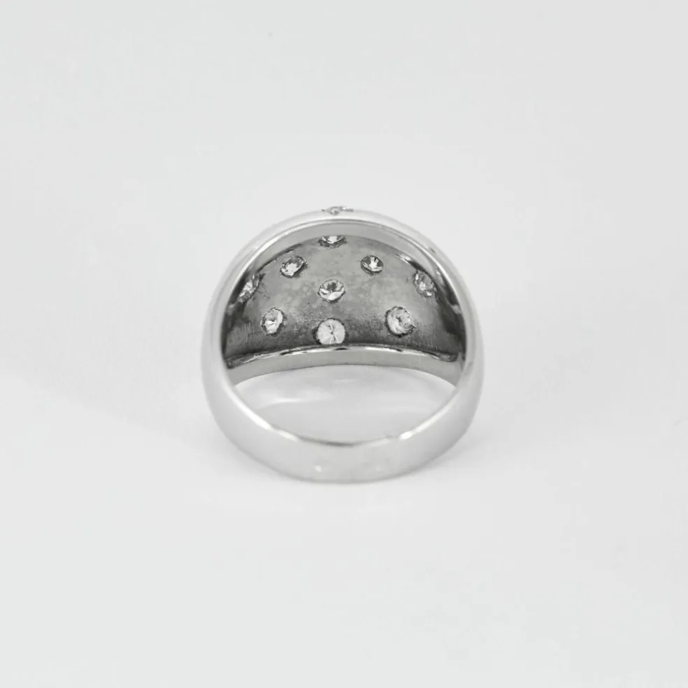 Bague Dôme Constellation Or Blanc et Diamants