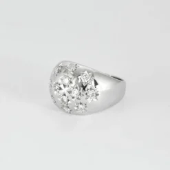 Bague Dôme Constellation Or Blanc et Diamants