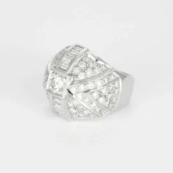 Bague dôme diamants