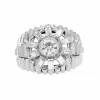 Bague dôme diamants baguettes