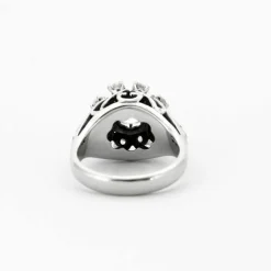 Bague Dôme Diamants Or Blanc