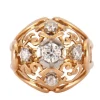 Bague Dôme, diamants, or jaune