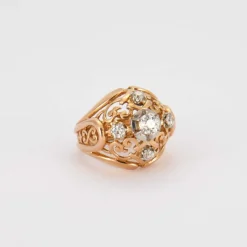 Bague Dôme, diamants, or jaune