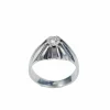 Bague Dôme en Or Blanc avec Diamant