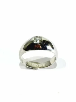 Bague Dôme en or blanc diamant