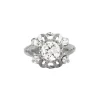 Bague dôme en platine, or blanc et diamants