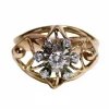 Bague Dôme Marguerite Or Rose Diamants