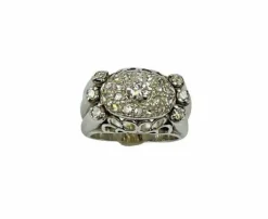 Bague Dôme Or blanc Diamants