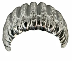 Bague Dôme or blanc diamants