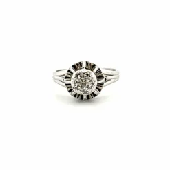 Bague Dôme Or Blanc 18k & Diamants