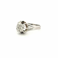 Bague Dôme Or Blanc 18k & Diamants