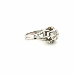 Bague Dôme Or Blanc 18k & Diamants