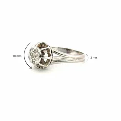 Bague Dôme Or Blanc 18k & Diamants