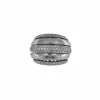 Bague dôme or blanc pavage diamants certificat HRD
