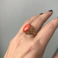 Bague Dôme Or Corail