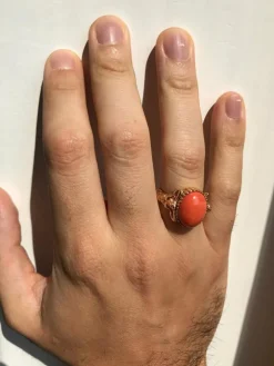 Bague Dôme Or Corail