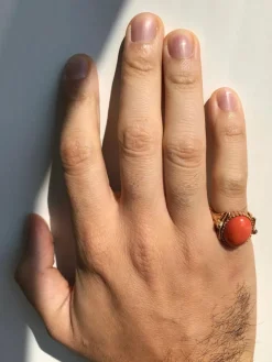 Bague Dôme Or Corail