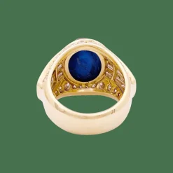Bague dôme or jaune diamants
