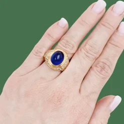 Bague dôme or jaune diamants