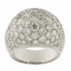 Bague dôme pavage diamants