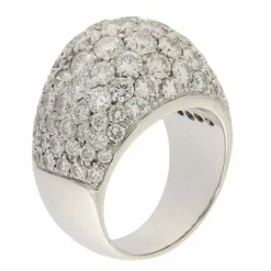 Bague dôme pavage diamants